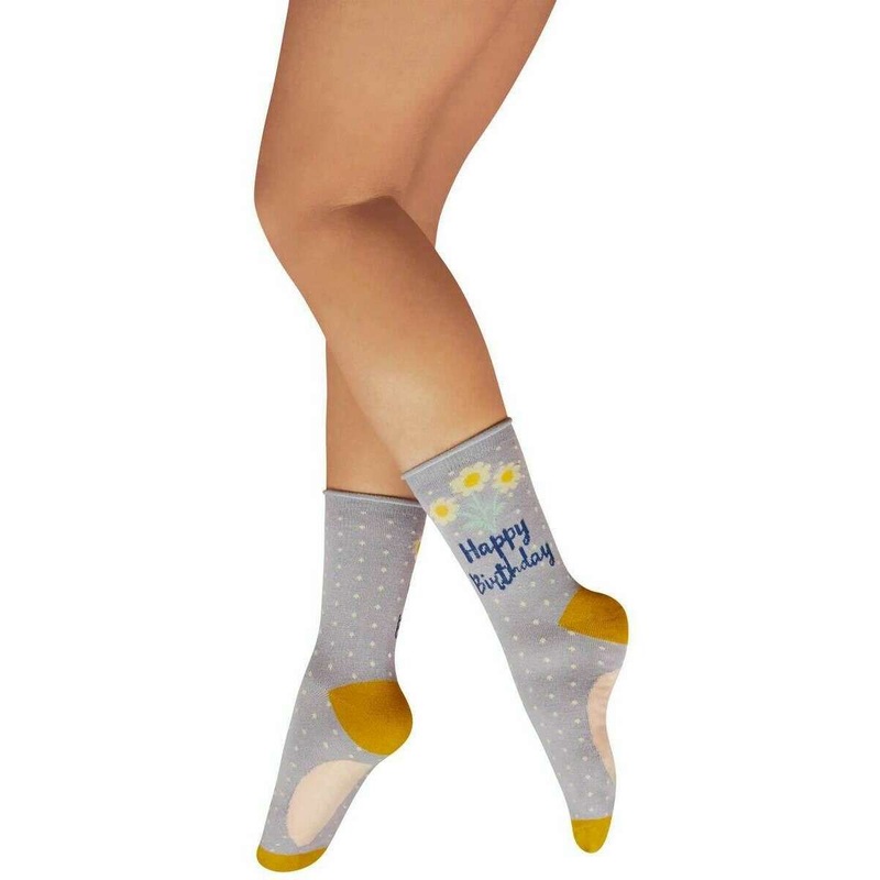 Powder Happy Birthday Daisies Ankle Socks – Lilac