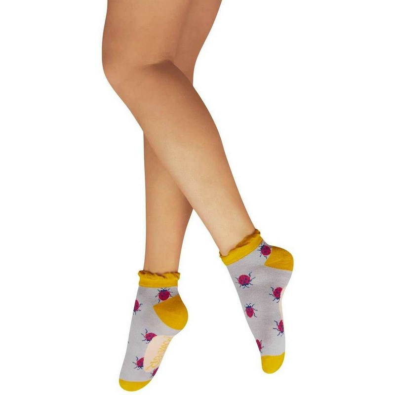 Powder Lovely Ladybirds Trainer Socks – Lilac