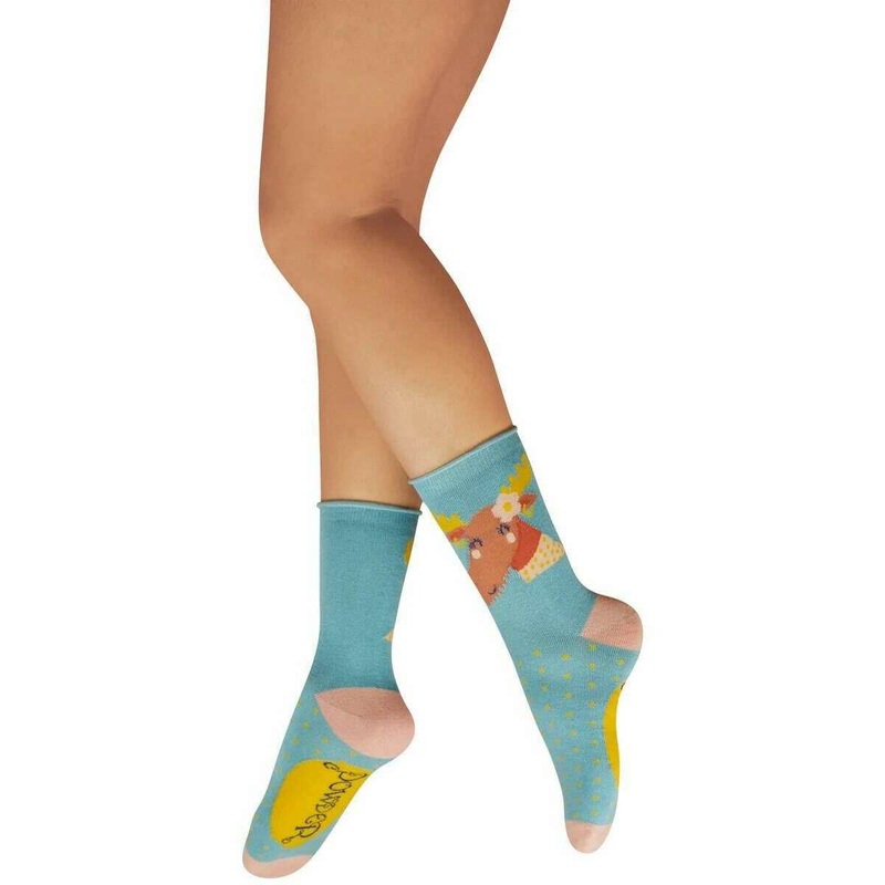 Powder Missy Moose Ankle Socks – Denim Blue