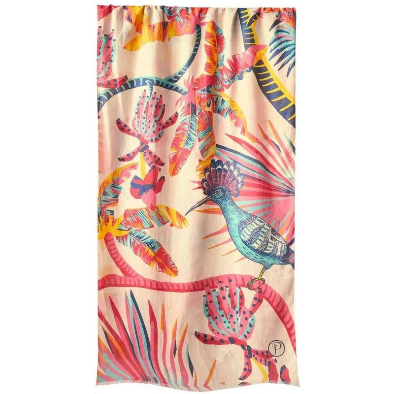 Powder Tropical Paradise Cotton Scarf – Pink/Orange