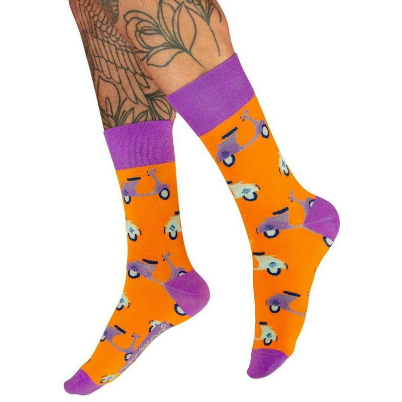 Powder Vintage Vespa Socks – Tangerine Orange