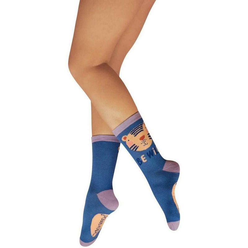 Powder Wild Tiger Ankle Socks – Royal Blue