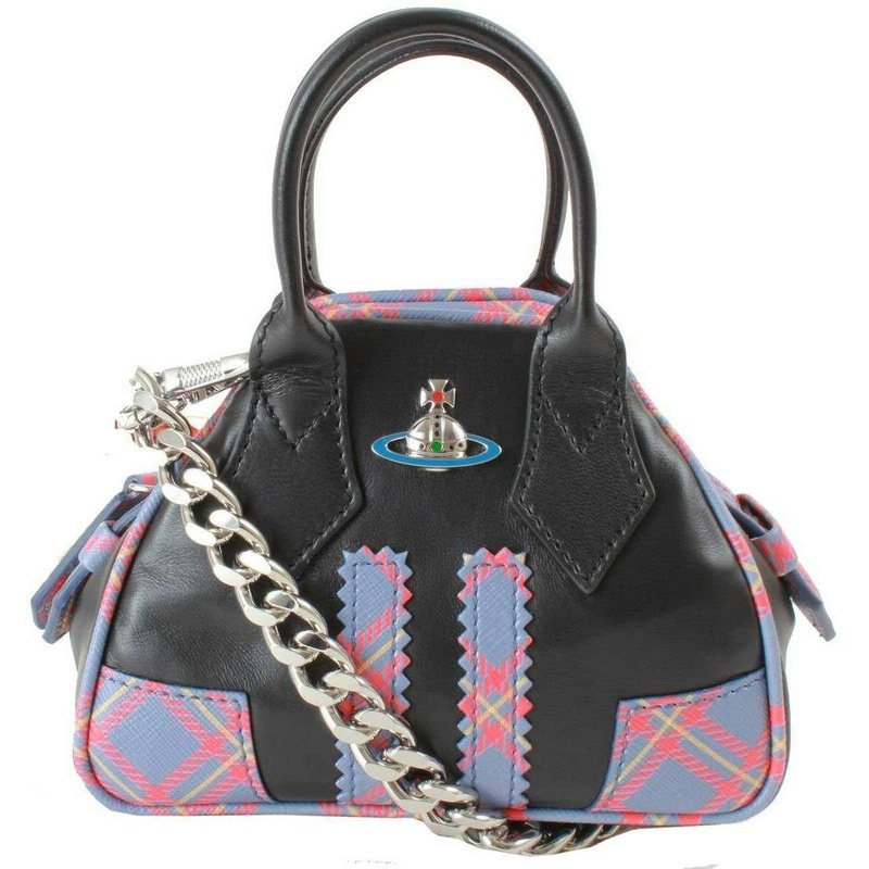 Vivienne Westwood Nappa Leather Mini Yasmine Chain Bag – Black