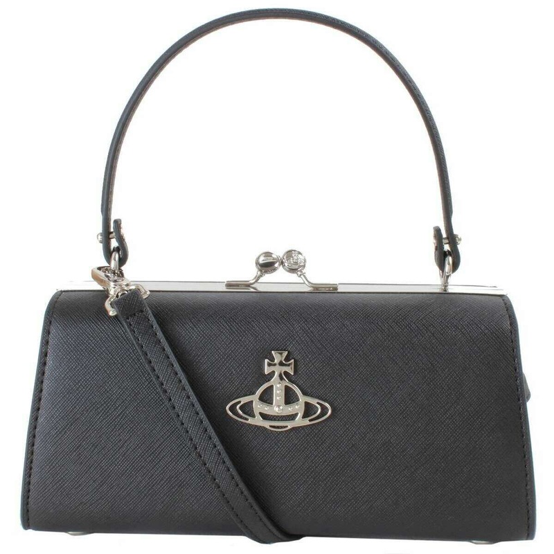 Vivienne Westwood Saffiano Doll XL Frame Purse – Black