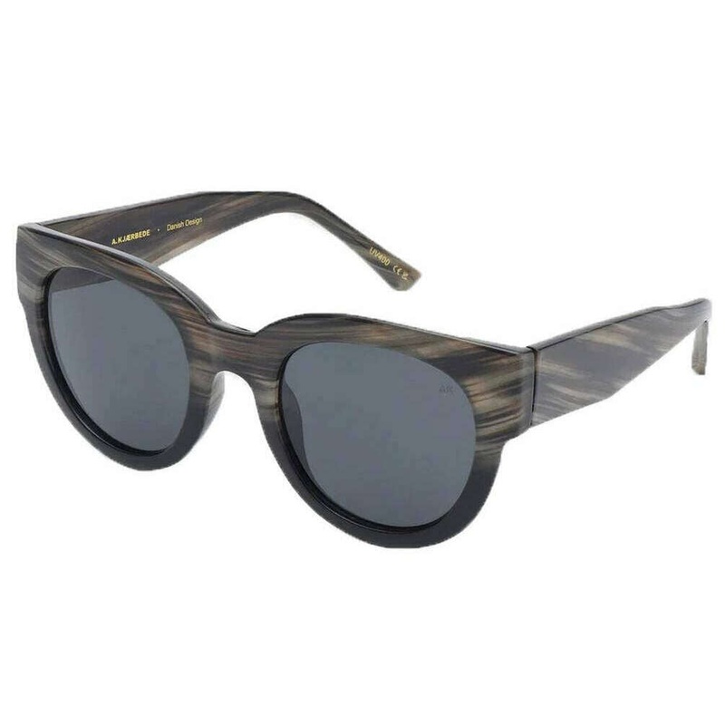 A.Kjaerbede Lilly Sunglasses – Striped Horn/Black