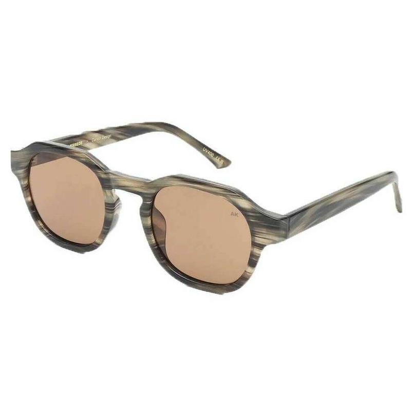 A.Kjaerbede Zan Sunglasses – Striped Horn Brown
