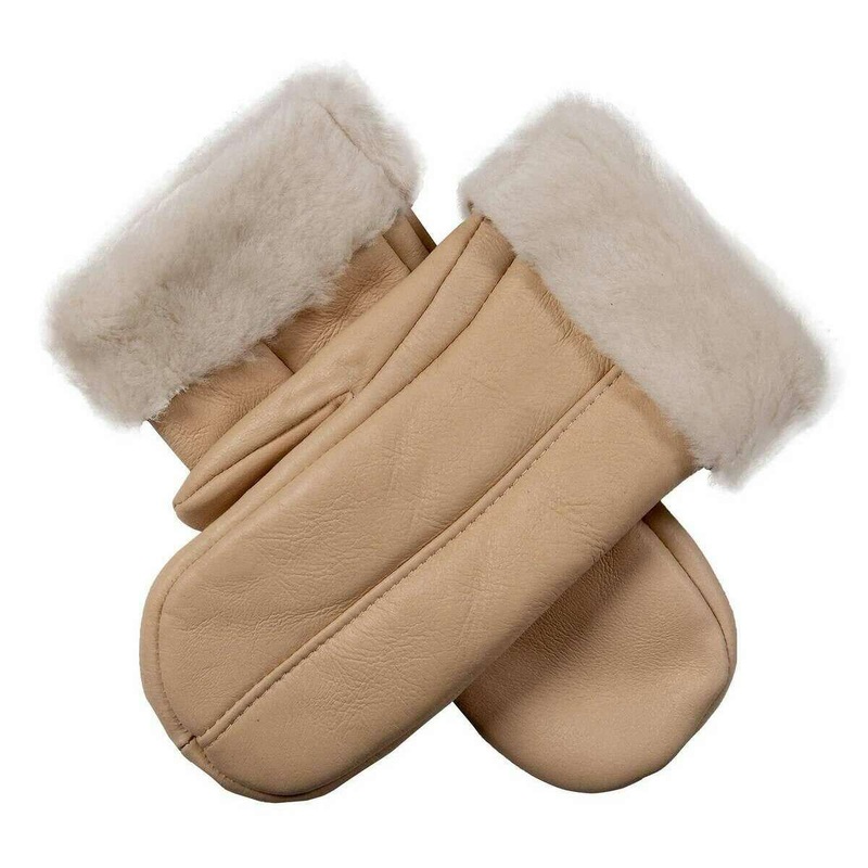 Dents Alice Sheepskin Mittens – Camel Beige Nappa