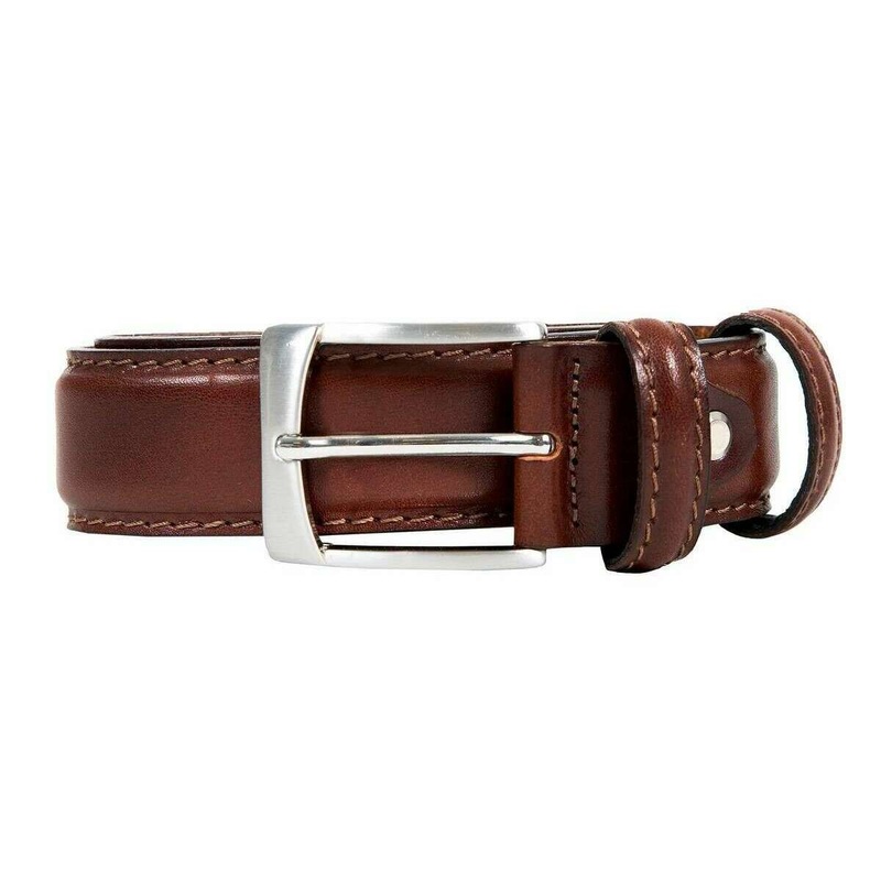 Dents Heritage Lined Full-Grain Leather Belt – Oxblood Brown