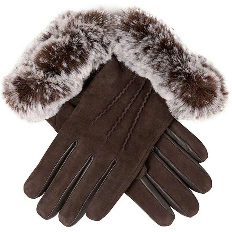 Dents Wendy Nubuck Hairsheep Leather Gloves – Mocca Brown