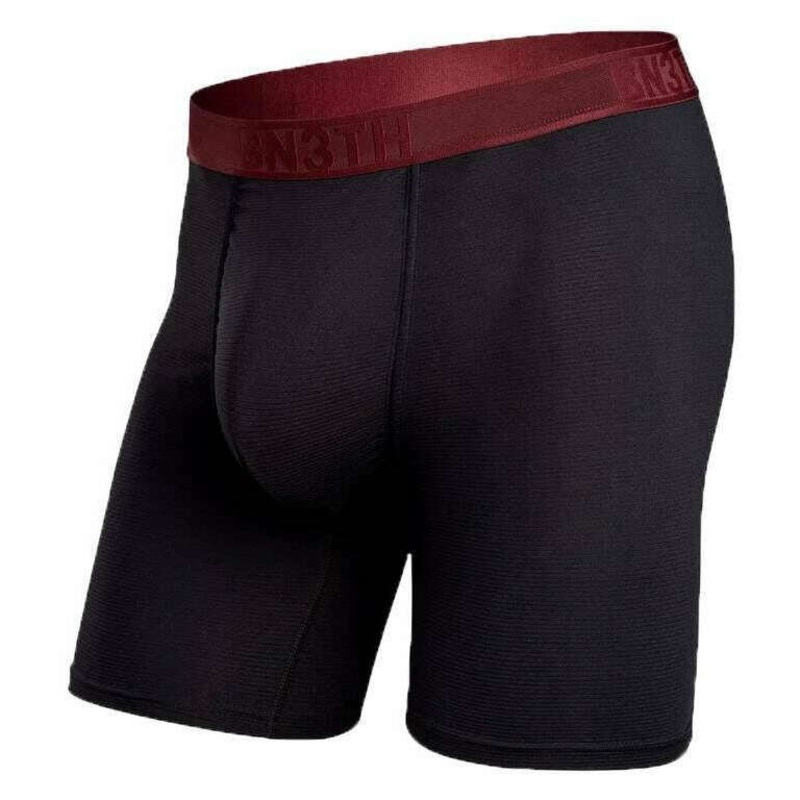 BN3TH Pro Flex Boxer Brief – Black/Rhubarb Burgundy