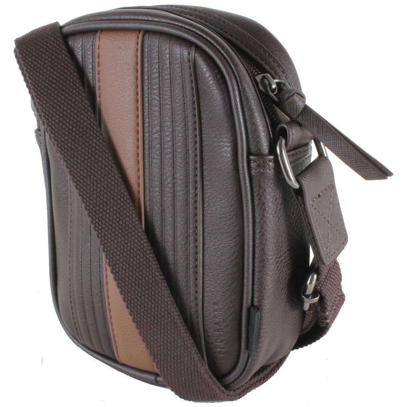 Ted Baker Evver Striped Flight Bag – Chocolate Brown