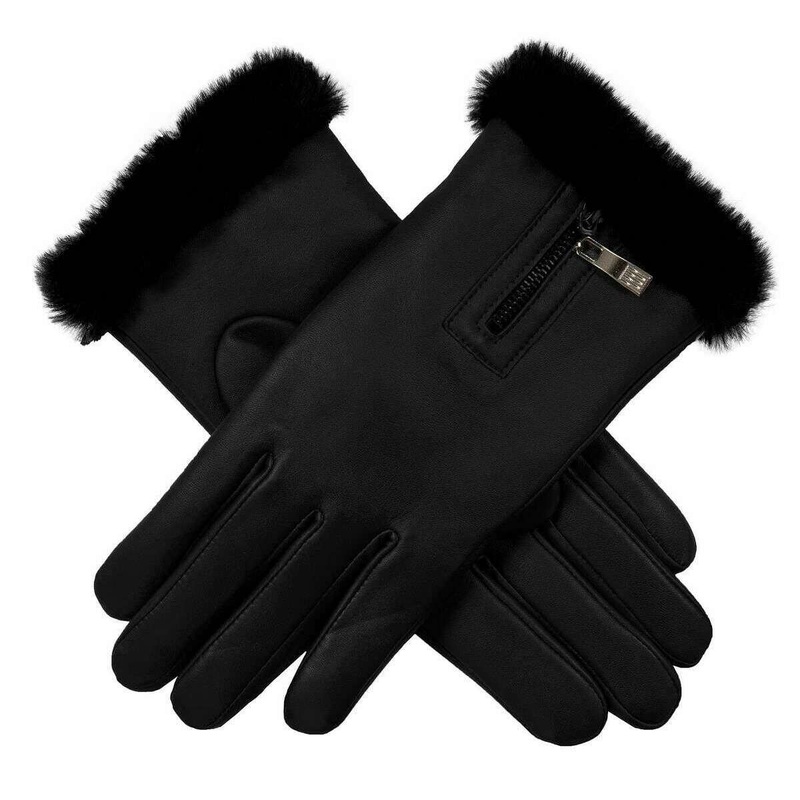 Dents Yasmin Touchscreen Leather Gloves – Black