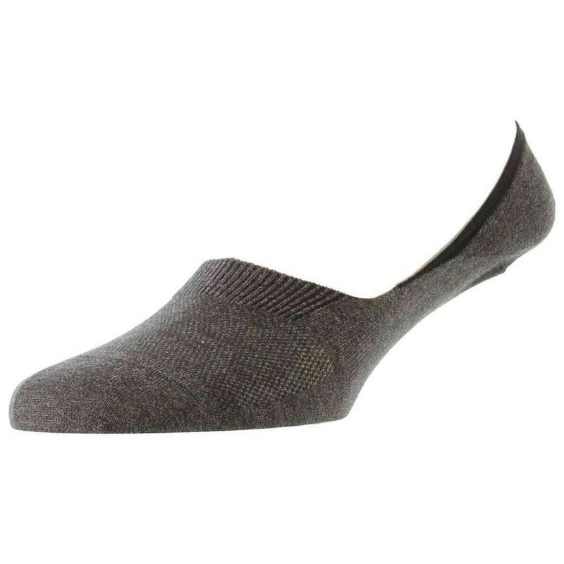 Pantherella Rio No Show Egyptian Cotton Invisible Socks – Light Grey