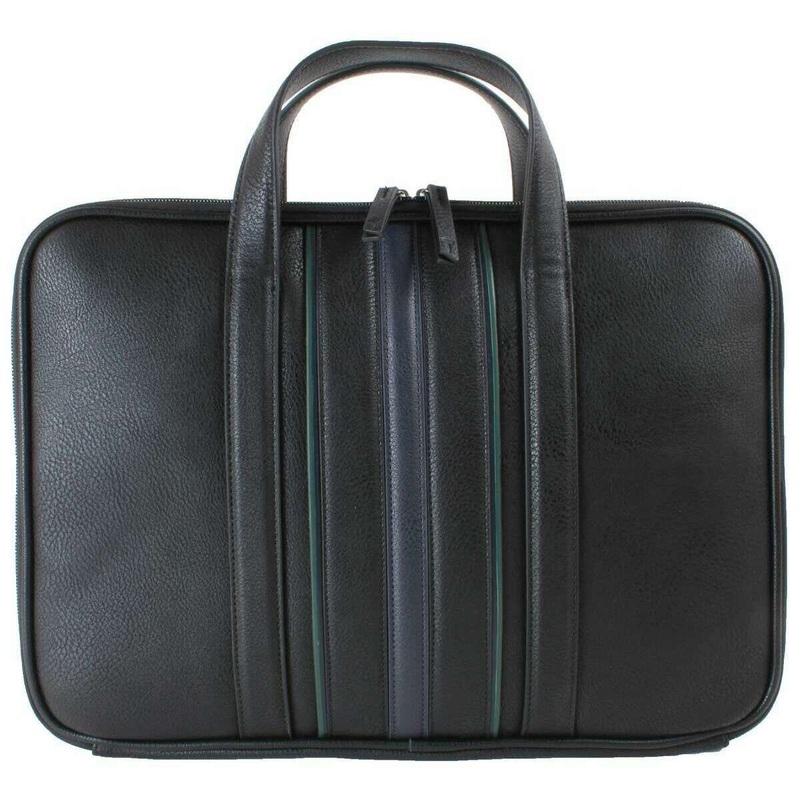 Ted Baker Kedrik Striped Document Bag – Black