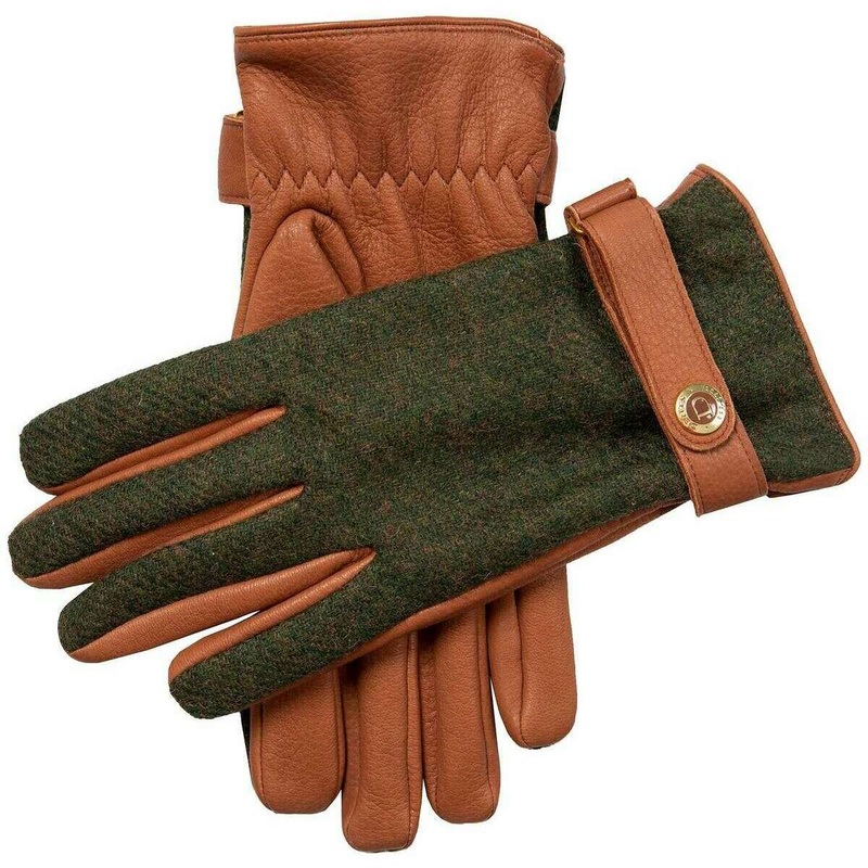 Dents Belmont Heritage Cashmere Lined Deerskin Leather Gloves – Havana Brown/Olive