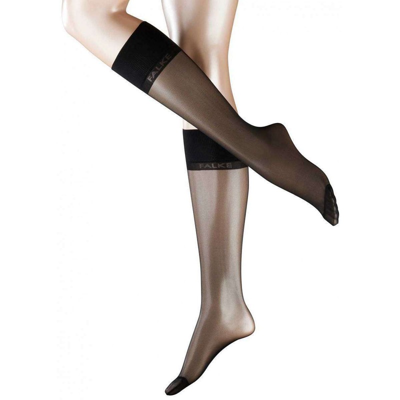 Falke Pure Matte 20 Denier Transparent Sensitive Top Matte Knee-High Tights – Black