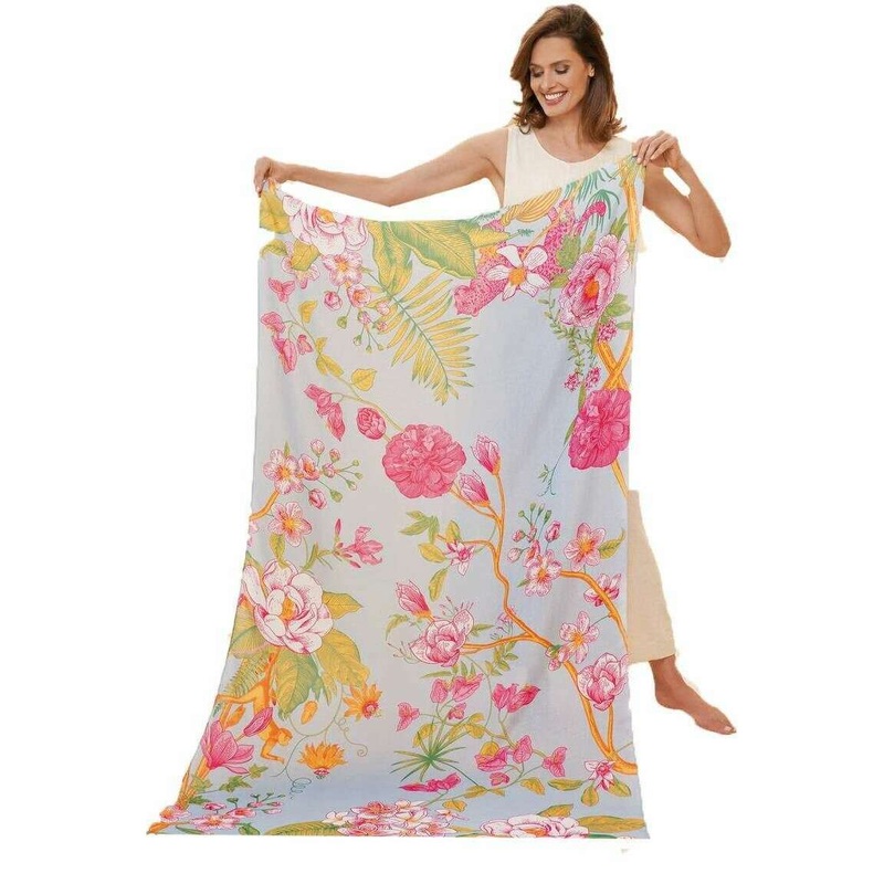 Powder Printed Floral Jungle Scarf  – Lavender