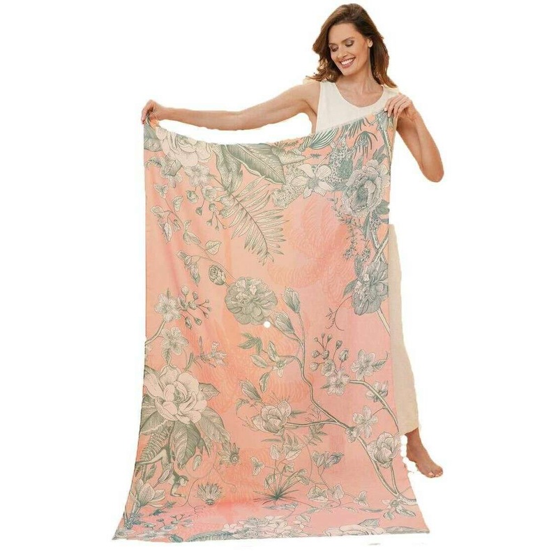 Powder Printed Floral Jungle Scarf  – Petal Peach