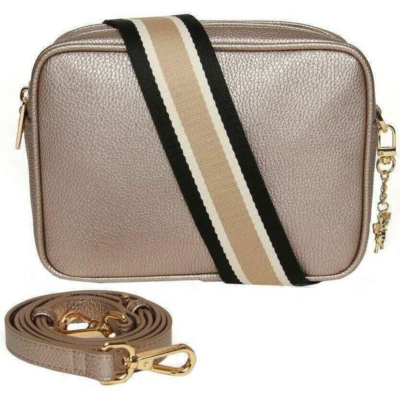 Alice Wheeler London Soho Camera Crossbody Bag – Bronze