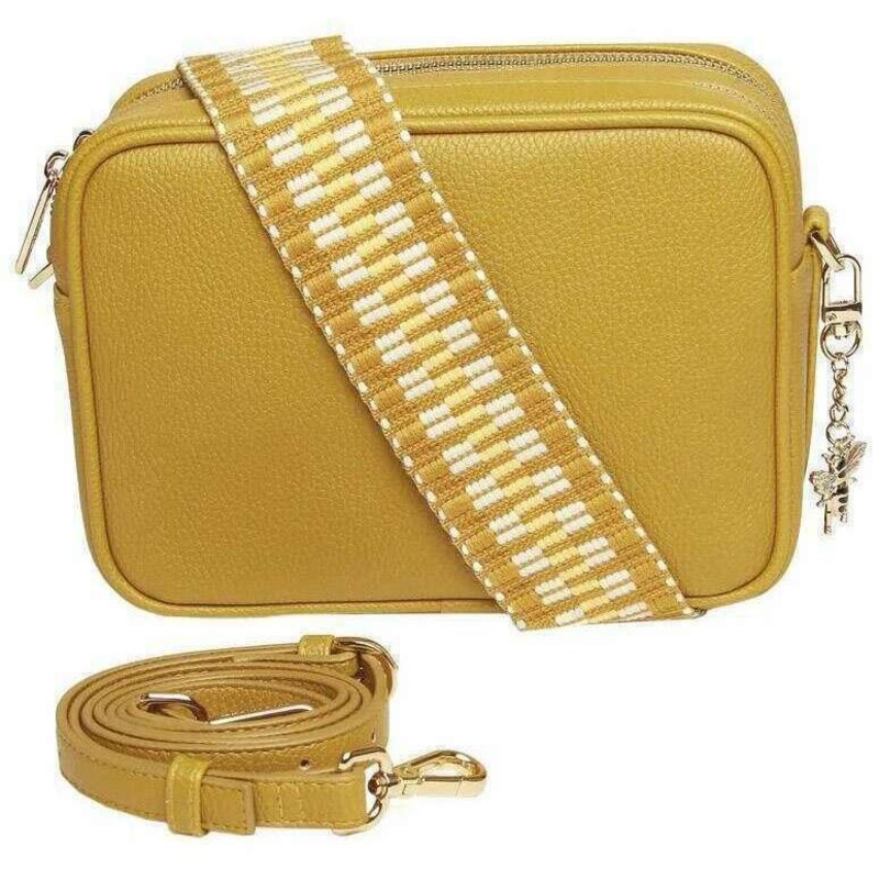 Alice Wheeler London Soho Camera Crossbody Bag – Ochre Yellow