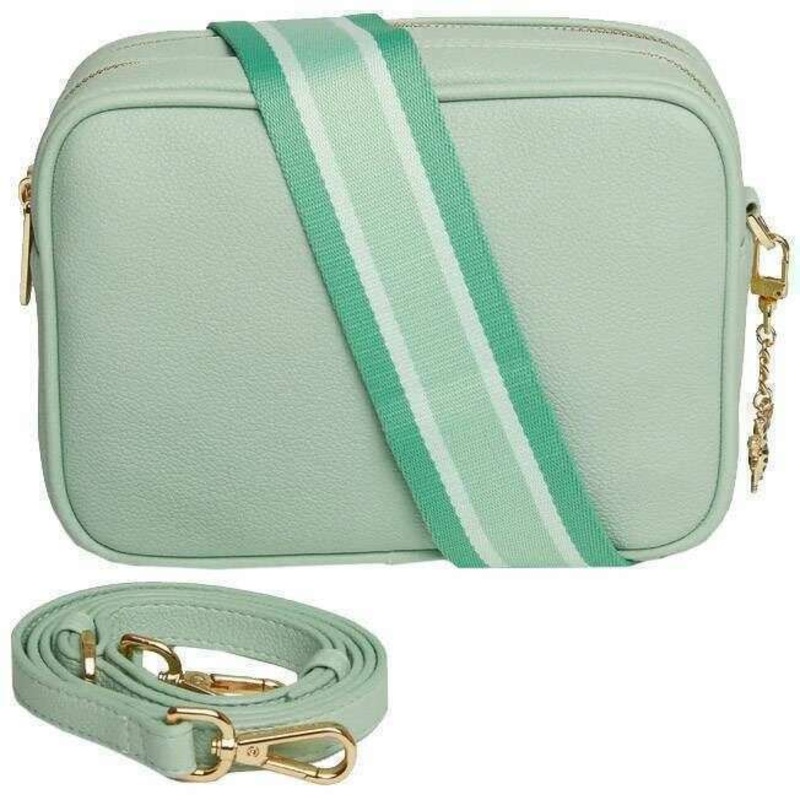 Alice Wheeler London Soho Camera Crossbody Bag – Pastel Mint