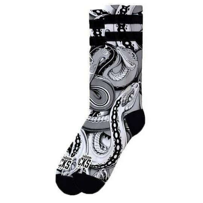 American Socks Python Mid High Socks – Grey