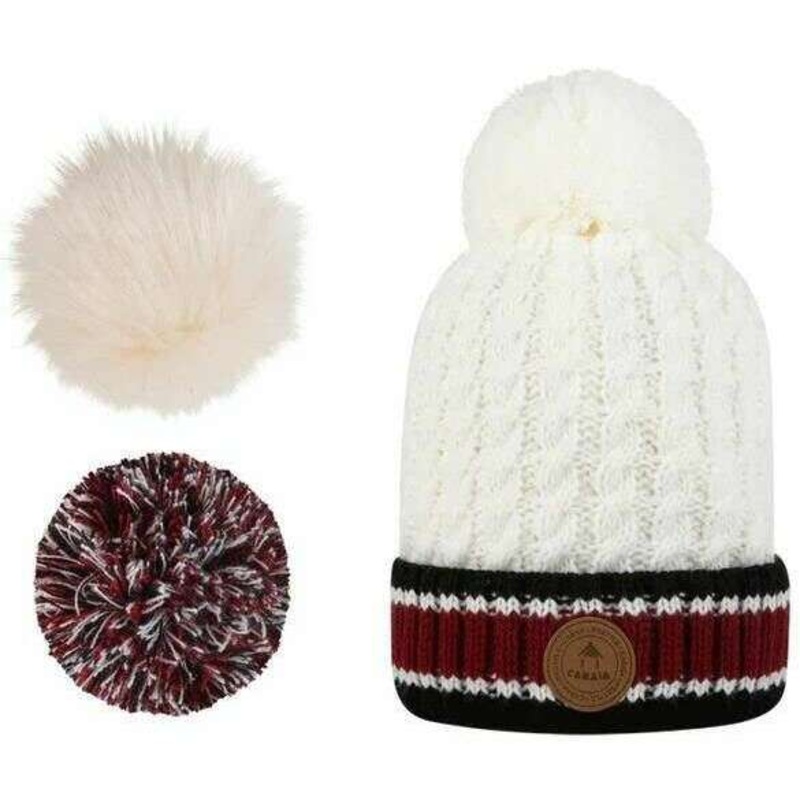 Cabaia Balmoral Beanie – White/Red