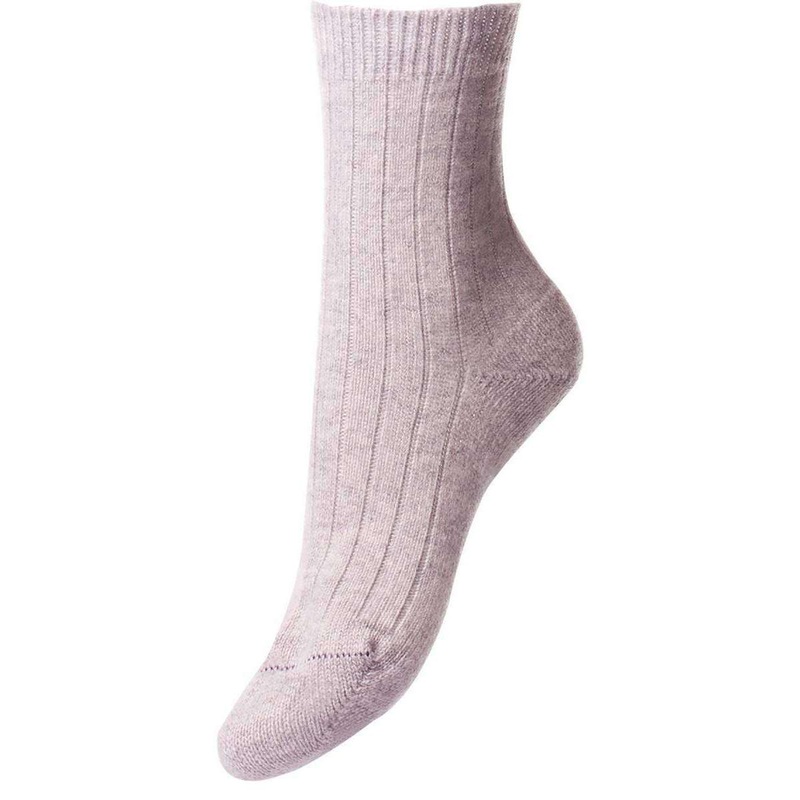 Pantherella Tabitha Rib Cashmere Socks – Light Grey
