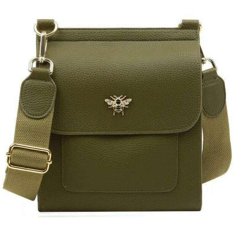 Alice Wheeler London Bloomsbury Crossbody Bag – Olive Green