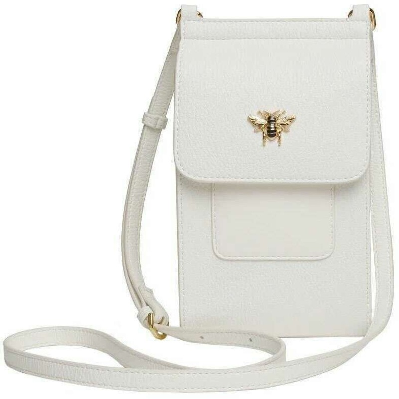 Alice Wheeler London Mini Bloomsbury Crossbody Bag – White