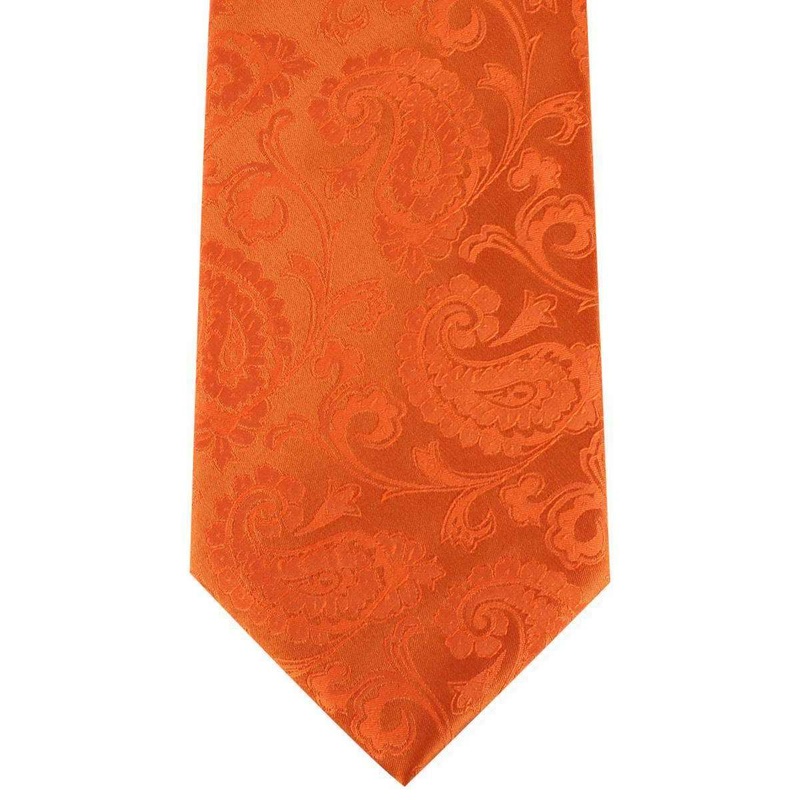 David Van Hagen Paisley Tie – Orange