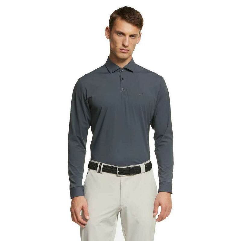 Meyer Bryson Performance Long Sleeve Polo – Charcoal Grey