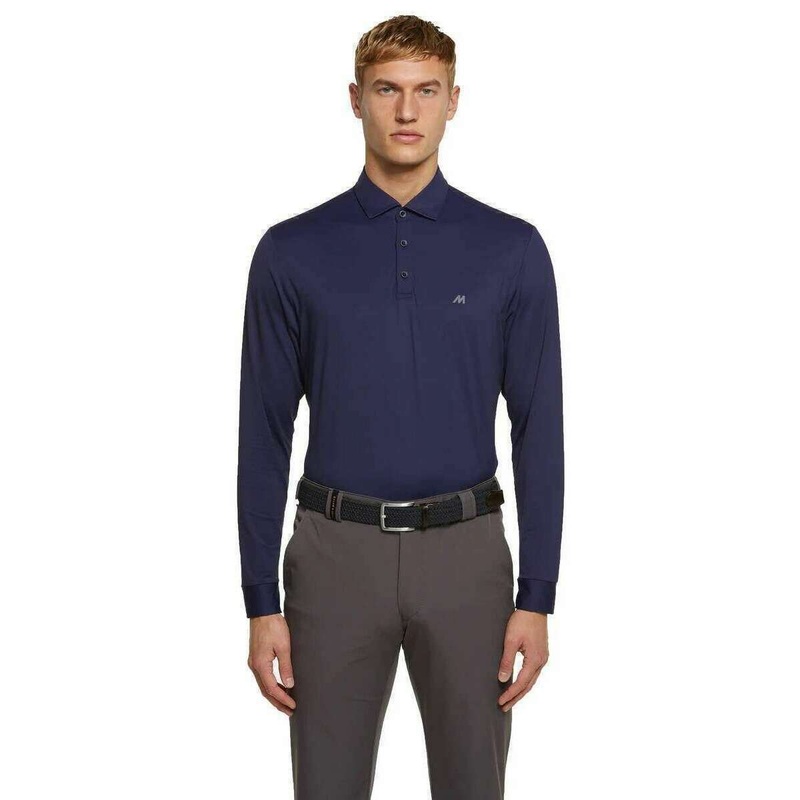 Meyer Bryson Performance Long Sleeve Polo – Navy