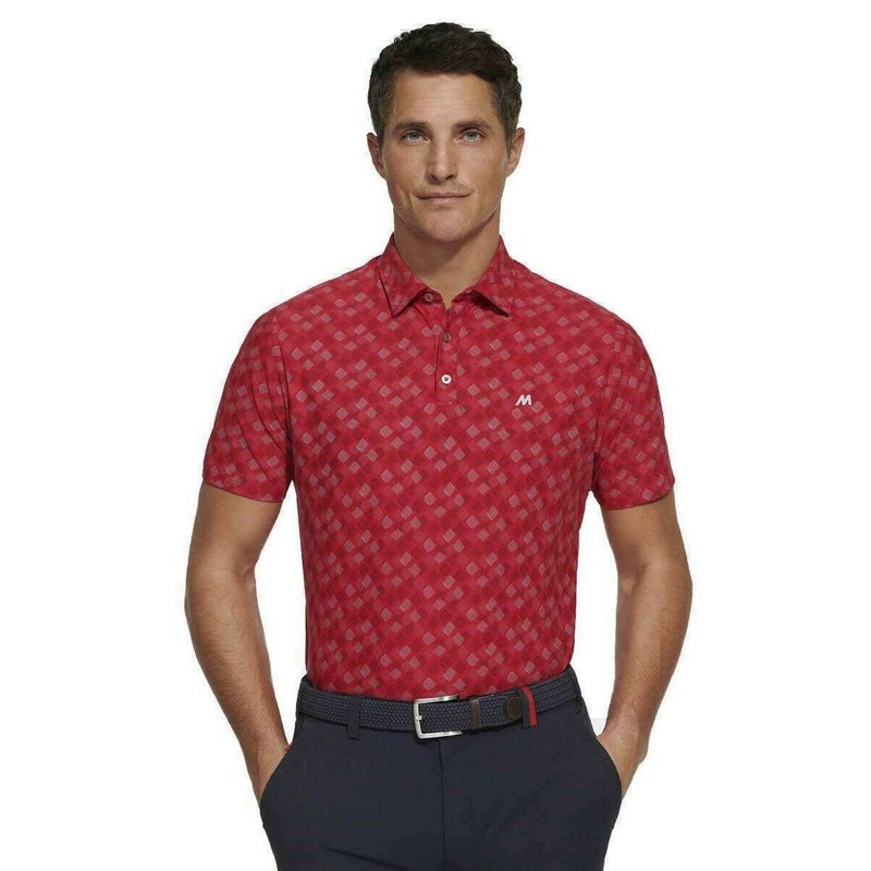 Meyer Phil Performance Print Polo – Red