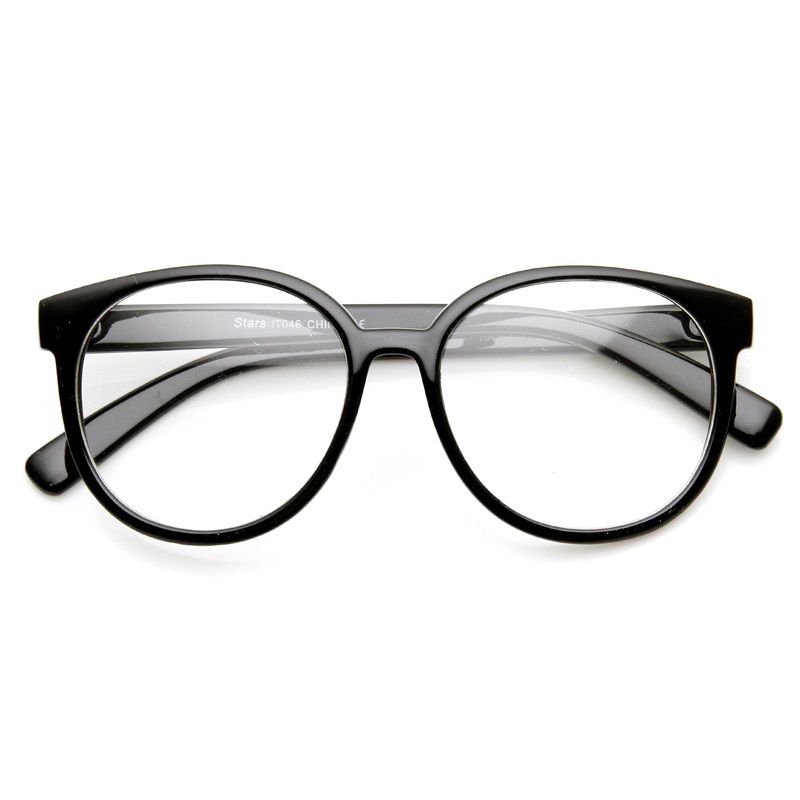 Large Round P3 Vintage Inspired Clear Lens Glasses 9425