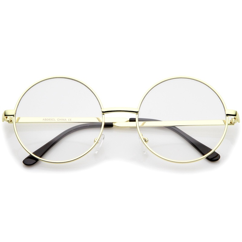 Vintage Lennon Inspired Clear Lens Round Frame Glasses 9222