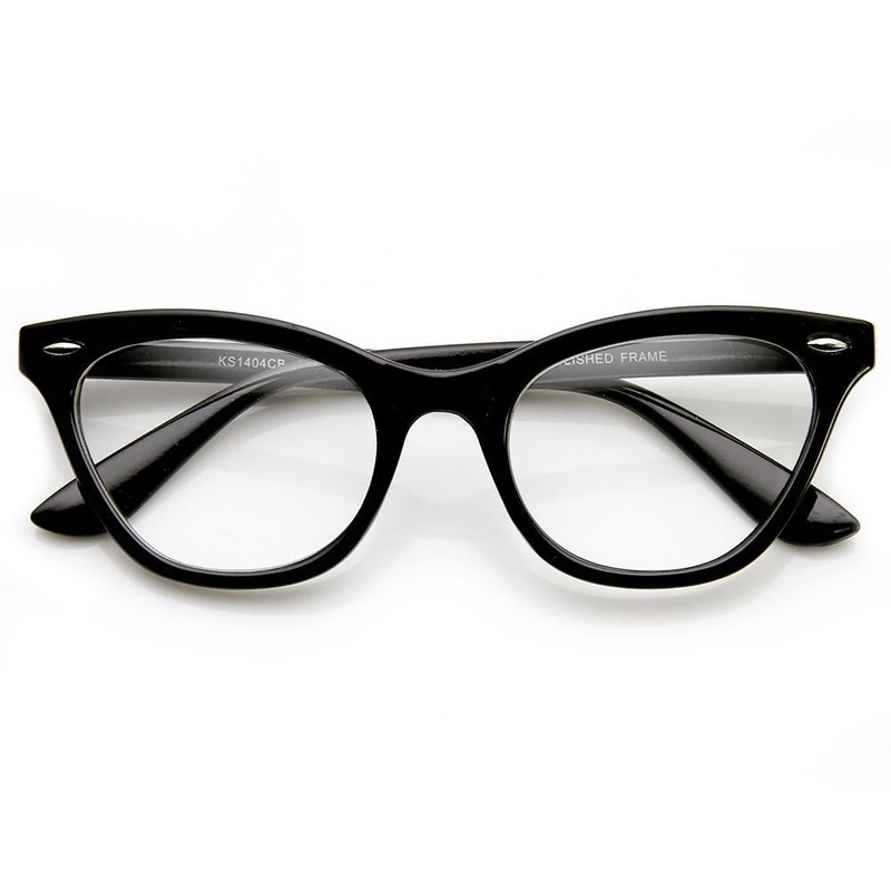 Womens Retro 1950’s Fashion Clear Lens Cat Eye Glasses 9276