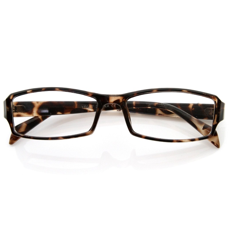 Optical RX Modern Rectangular Basic Frame Clear Lens Glasses 8031