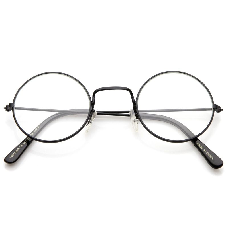 Vintage Inspired Round Metal Frame Clear Lens Glasses 9637