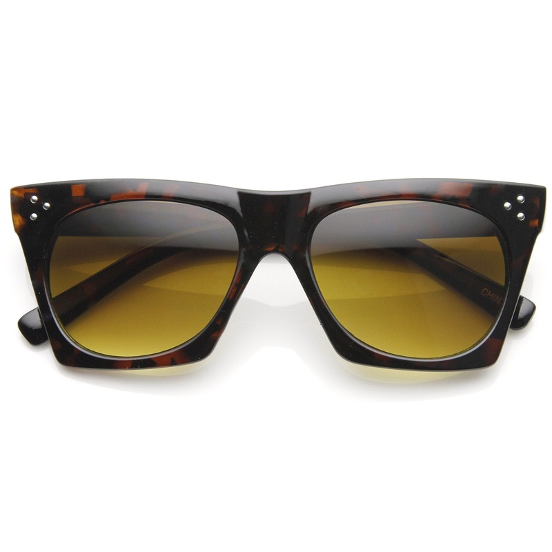 Women’s Retro Modern Horned Rim Cat Eye Sunglasses 9136