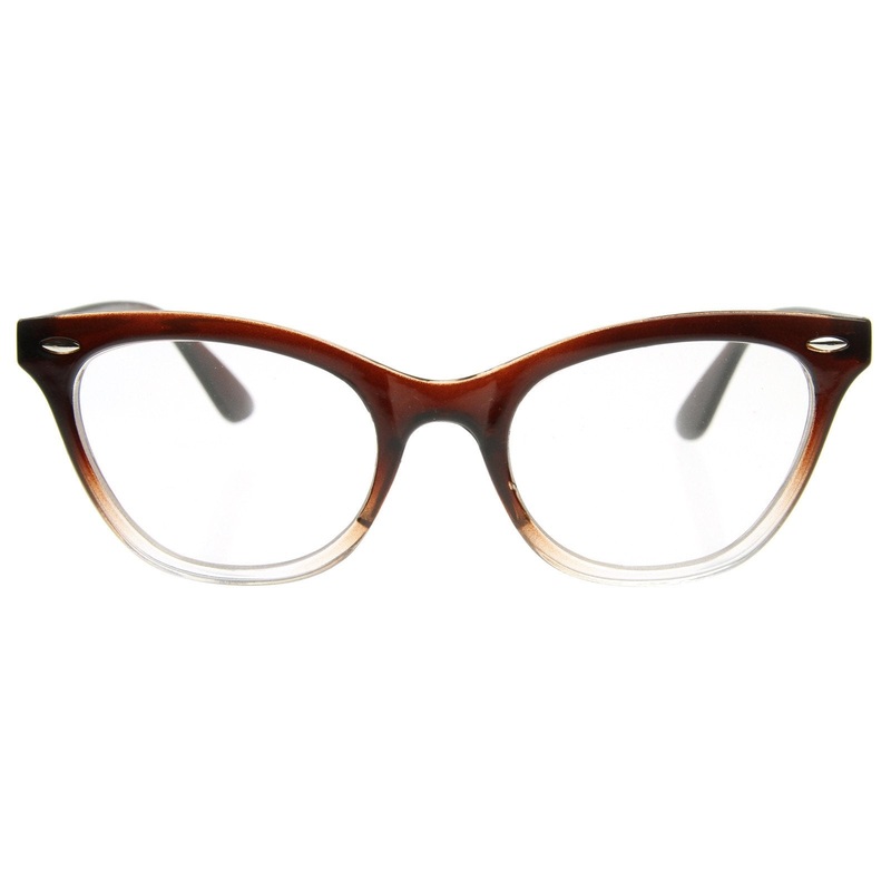 Retro 1950’s RX Cat Eye Clear Lens Glasses 8532
