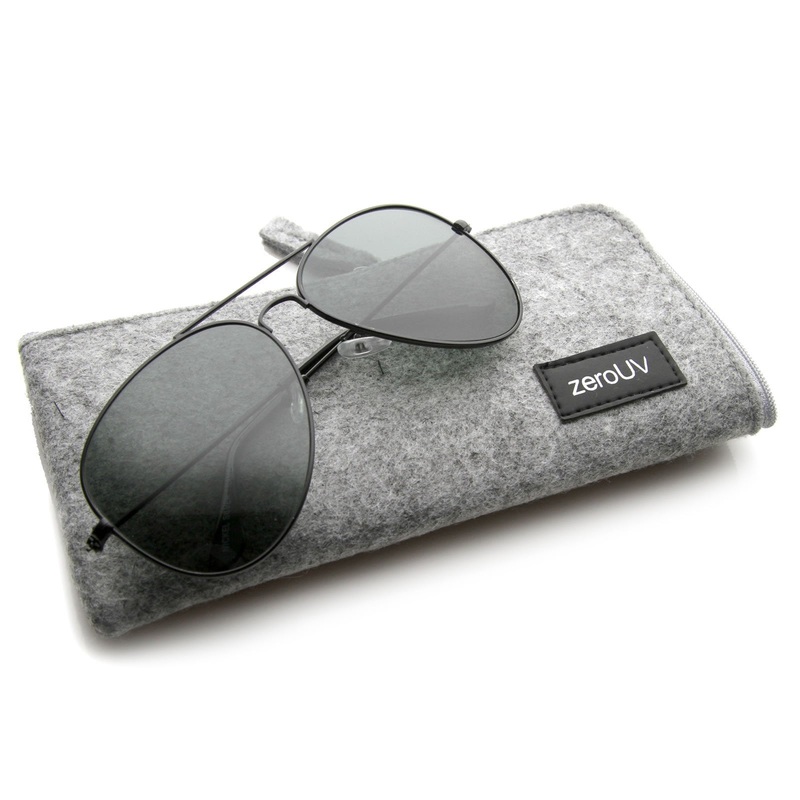 Soft Felt  Slim Zipper Sunglasses Case A550