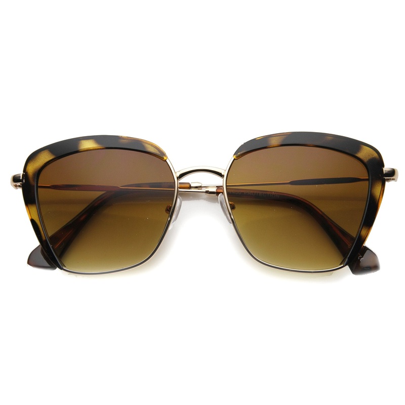 Women’s Retro Modern Square Metal Sunglasses 9862