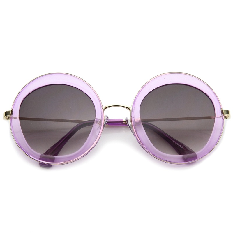 Women’s Retro Penta Cut Gradient Lens Sunglasses A135