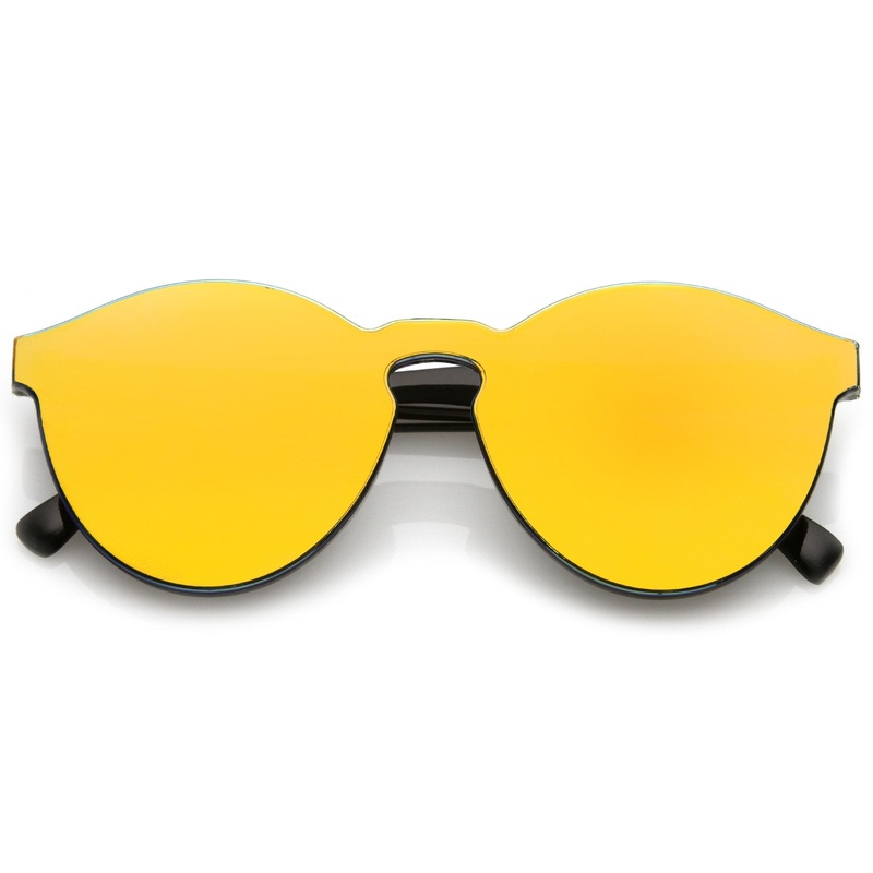 1980’s Futuristic Monoblock Mirrored Flat Lens Sunglasses C123