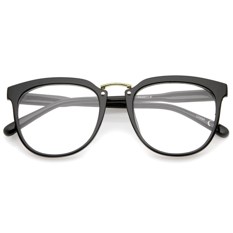 European Dapper Horned Rim Clear Lens Glasses A926