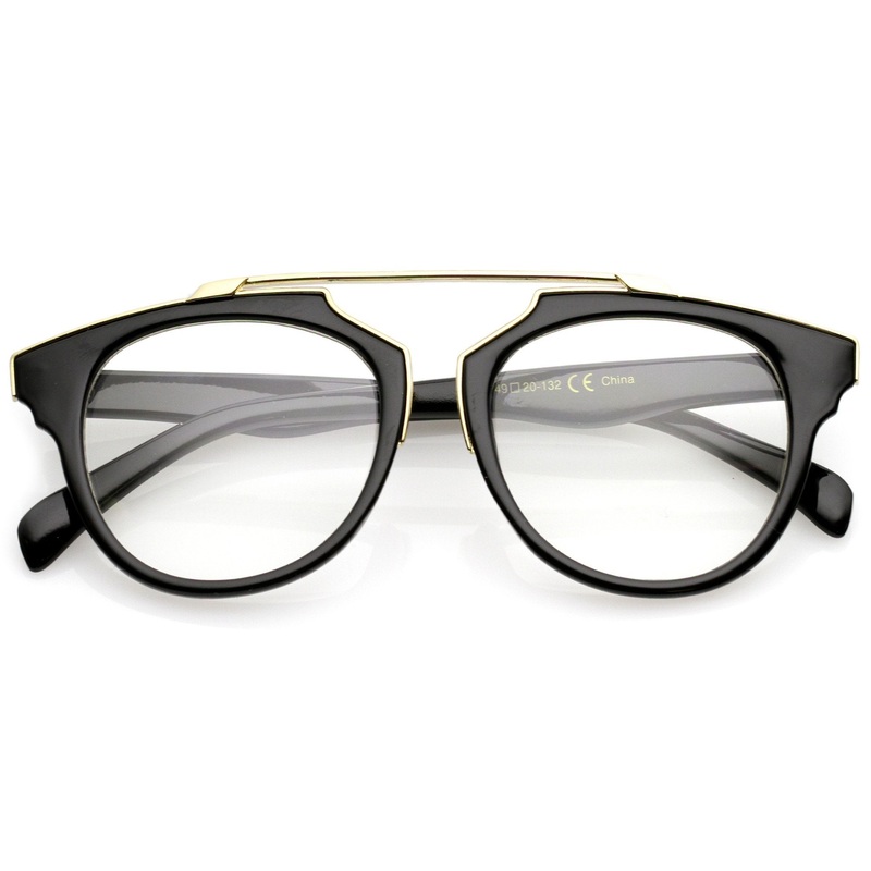 Modern Fashion Horned Rim Clear Lens Glasses A966