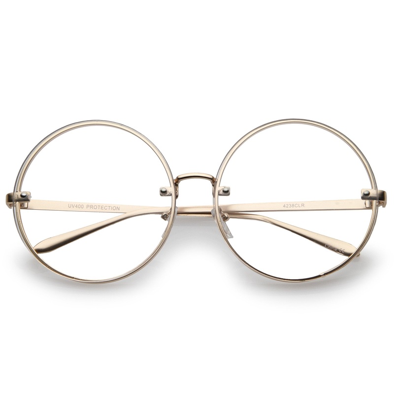 Modern Oversize Infinity Round Clear Lens Glasses A896