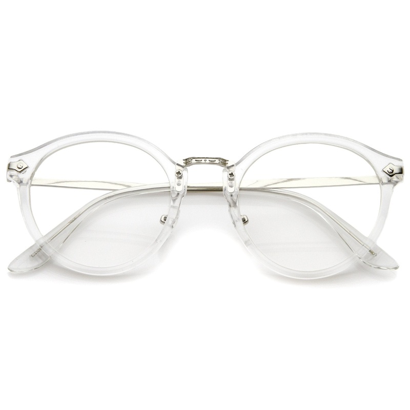 Ornate Engraved Vintage Dapper Clear Lens Glasses A844