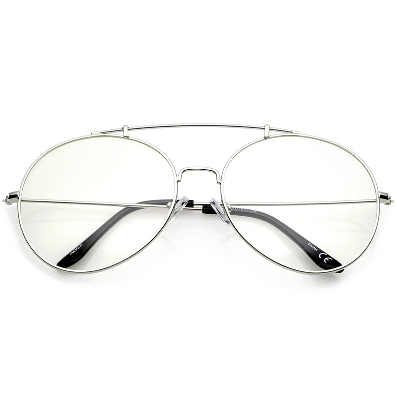 Oversize Euro Dapper Round Clear Lens Glasses A938